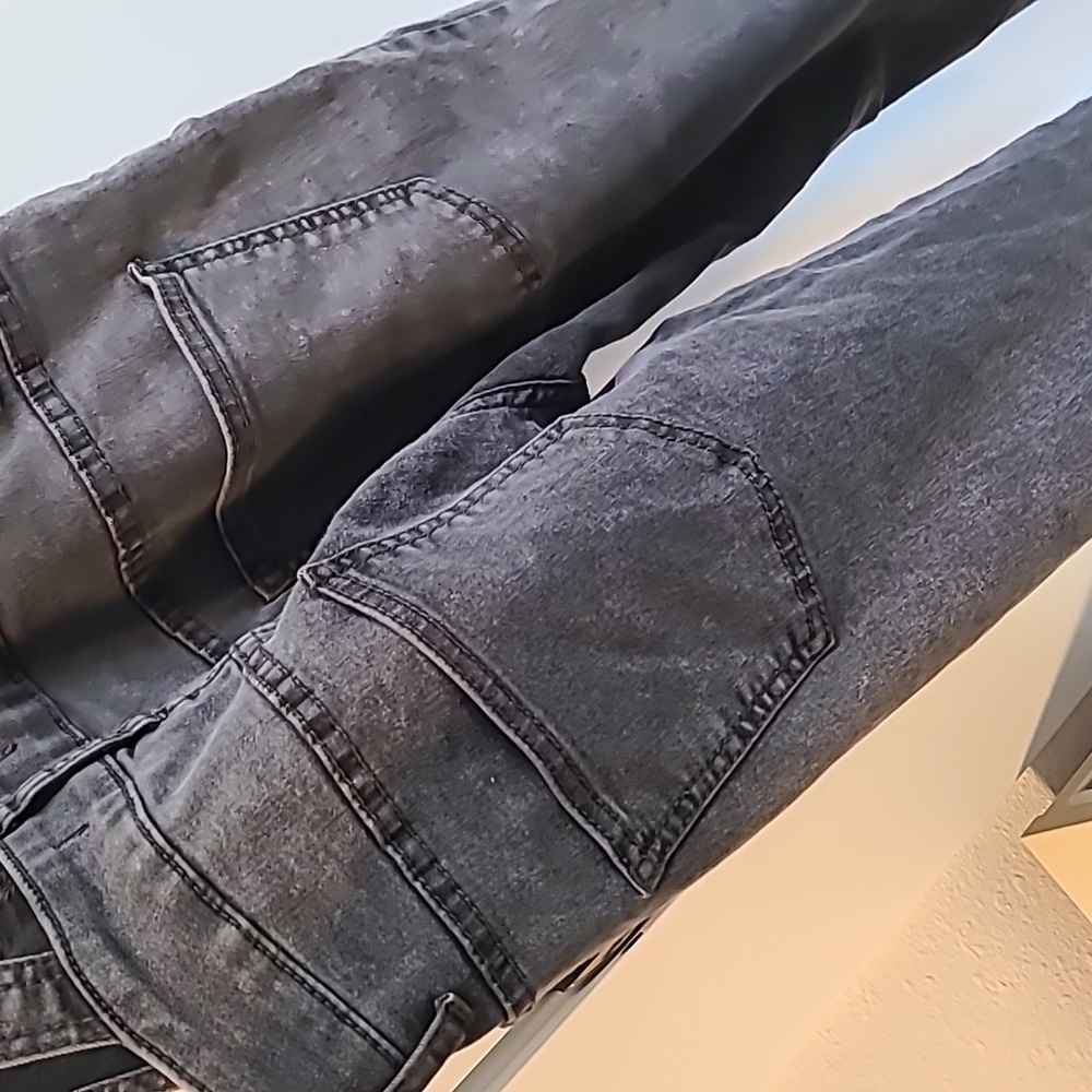 Free People Denim Jumpsuit | Size 25 | Distressed faded black​ - Picture 9 of 15